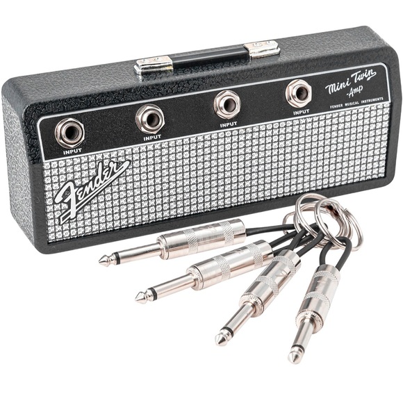 Fender Guitar Plug In Keychain Holder Self Adhesive Key Holder 4 Plugs - Picture 1 of 4